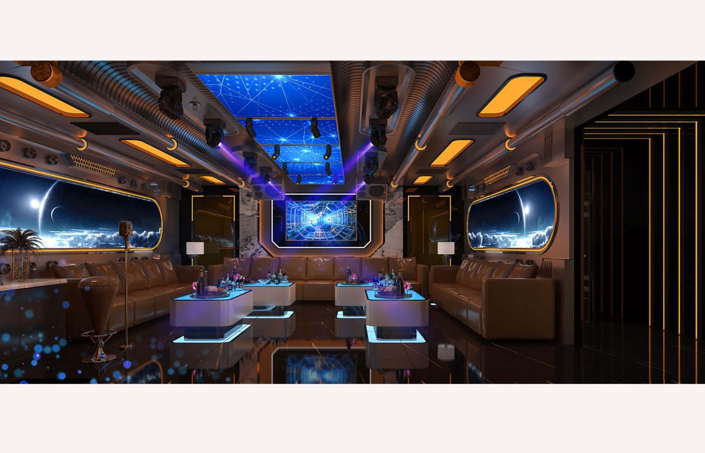 INTERIOR - KTV 2ND ROOM VIP P105, P106, P107 - LAS VEGAS SUN CASINO - BLOCK D