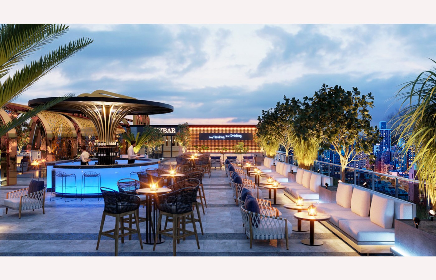 LANSCAPE - SKYBAR ROOFTOP - LAS VEGAS SUN CASINO - BLOCK D