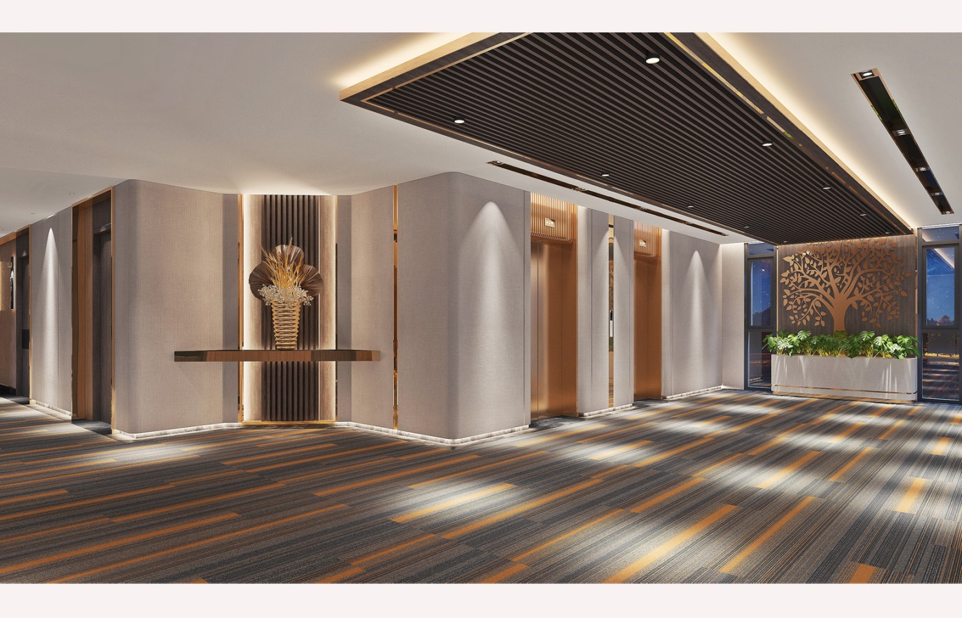 INTERIOR - LIFT LOBBY- LAS VEGAS SUN CASINO - BLOCK B