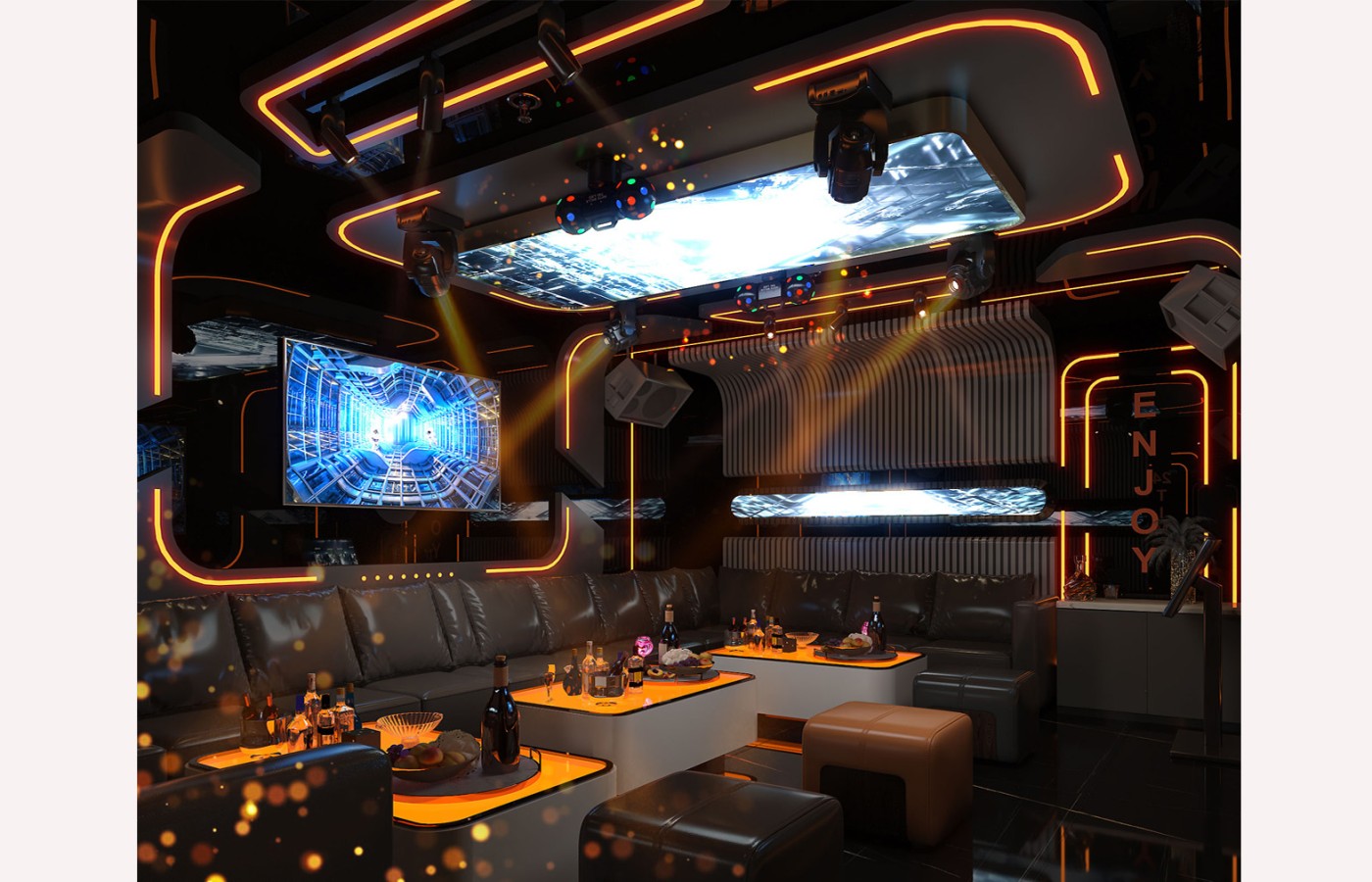 INTERIOR - KTV 2ND ROOM VIP P105, P106, P107 - LAS VEGAS SUN CASINO - BLOCK D