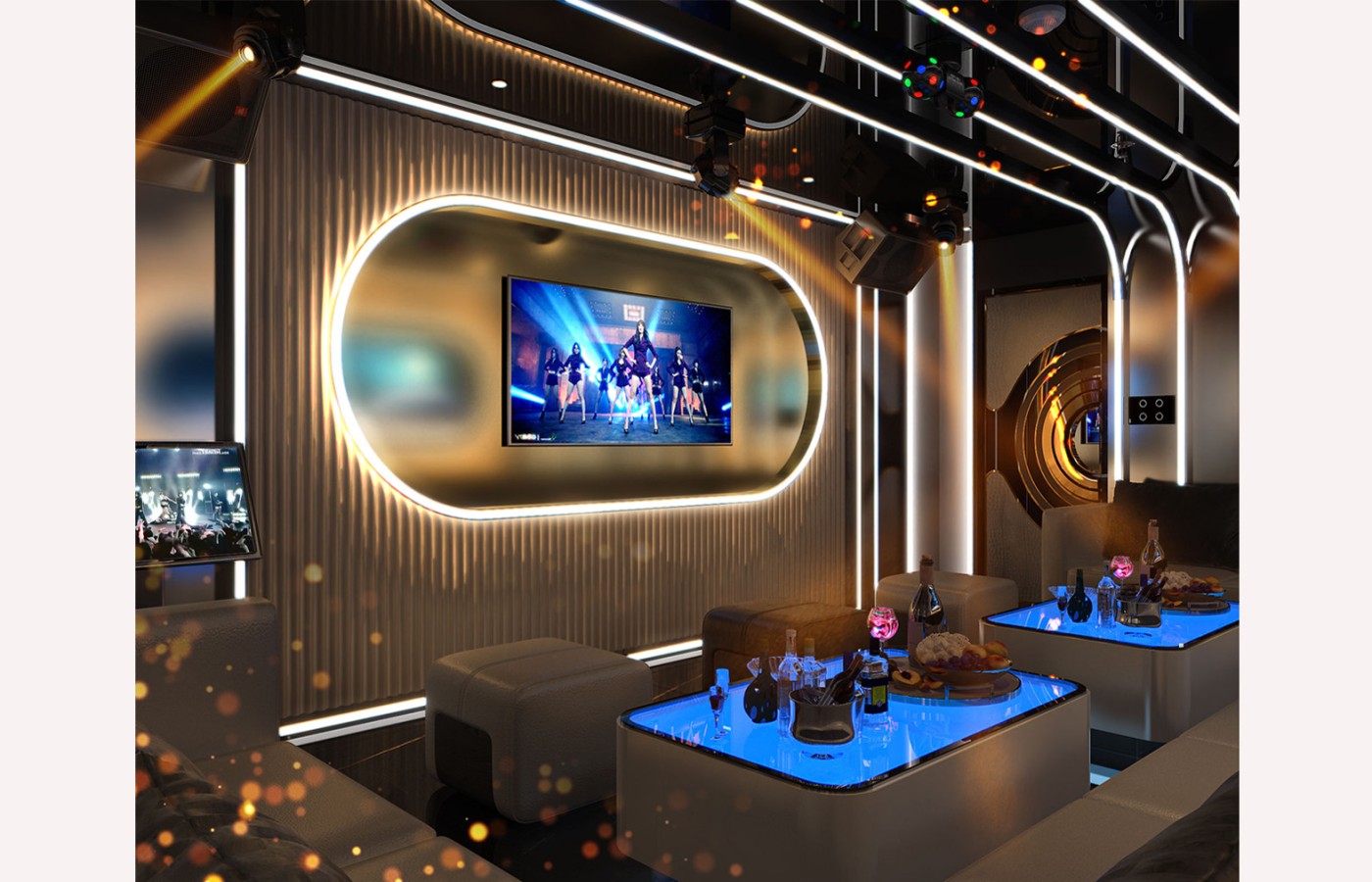 INTERIOR - KTV 2ND ROOM P103, P105 - LAS VEGAS SUN CASINO - BLOCK D