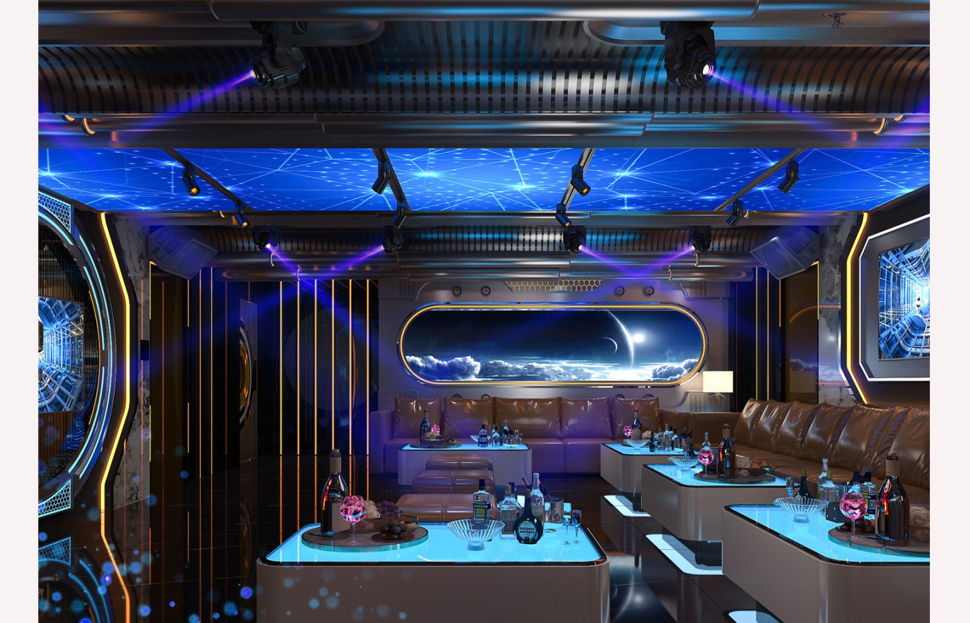 INTERIOR - KTV 2ND ROOM VIP P105, P106, P107 - LAS VEGAS SUN CASINO - BLOCK D