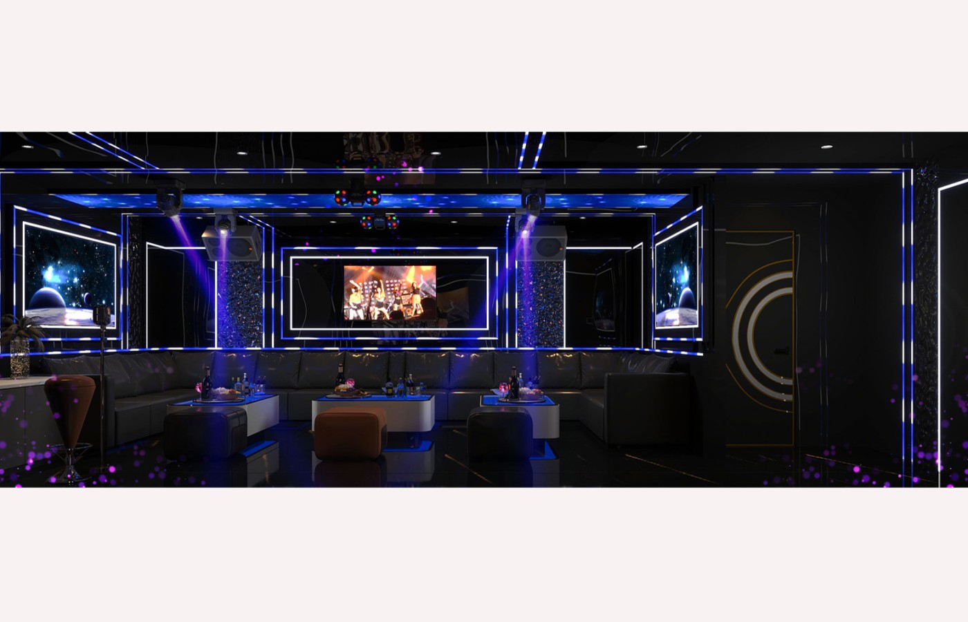 INTERIOR - KTV 1ST ROOM VIP 101, 102, 103 - LAS VEGAS SUN CASINO - BLOCK D