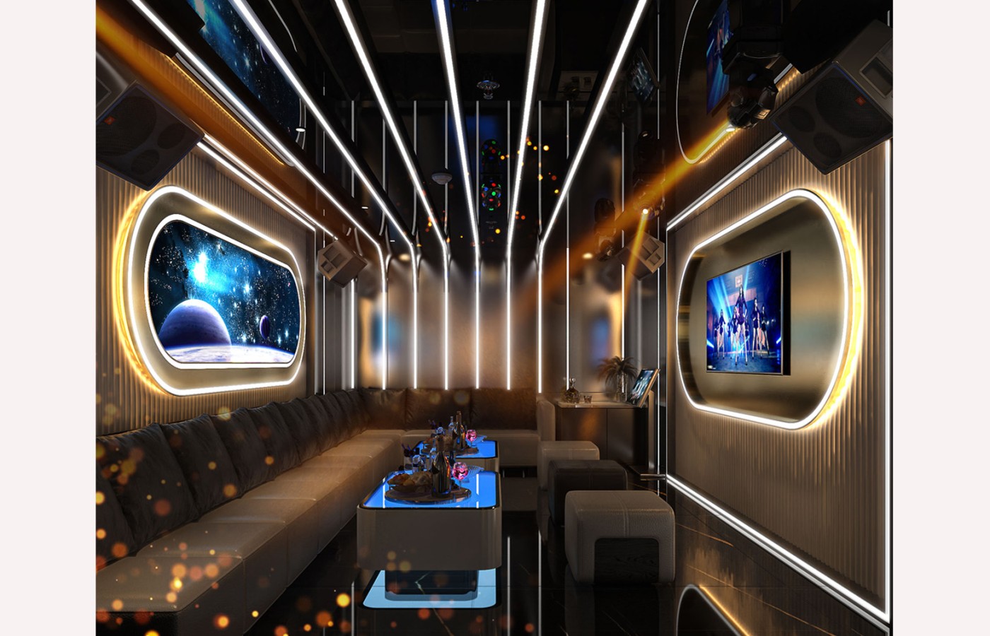 INTERIOR - KTV 2ND ROOM P103, P105 - LAS VEGAS SUN CASINO - BLOCK D