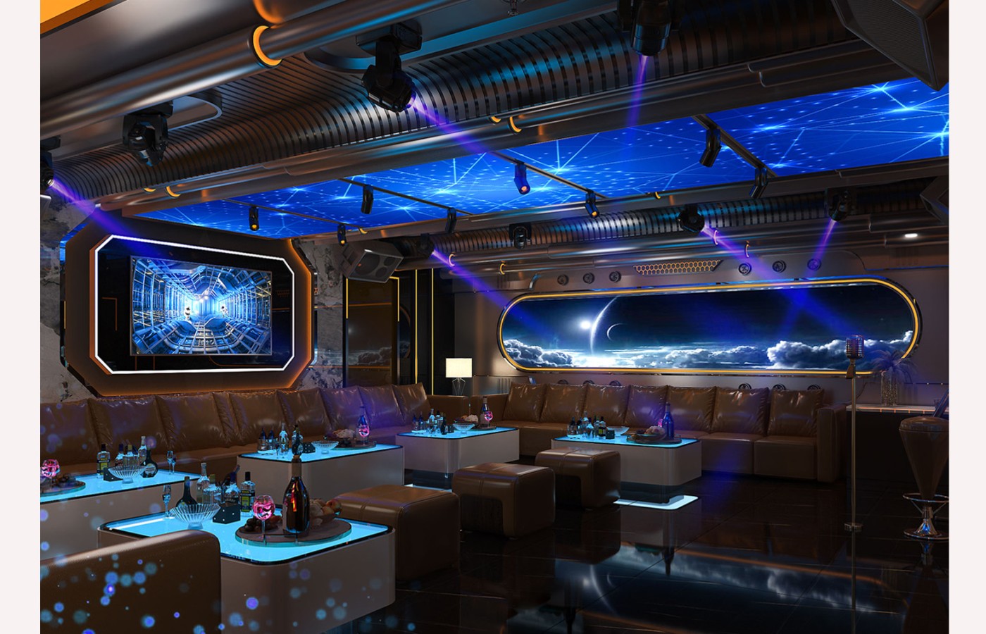 INTERIOR - KTV 2ND ROOM VIP P105, P106, P107 - LAS VEGAS SUN CASINO - BLOCK D