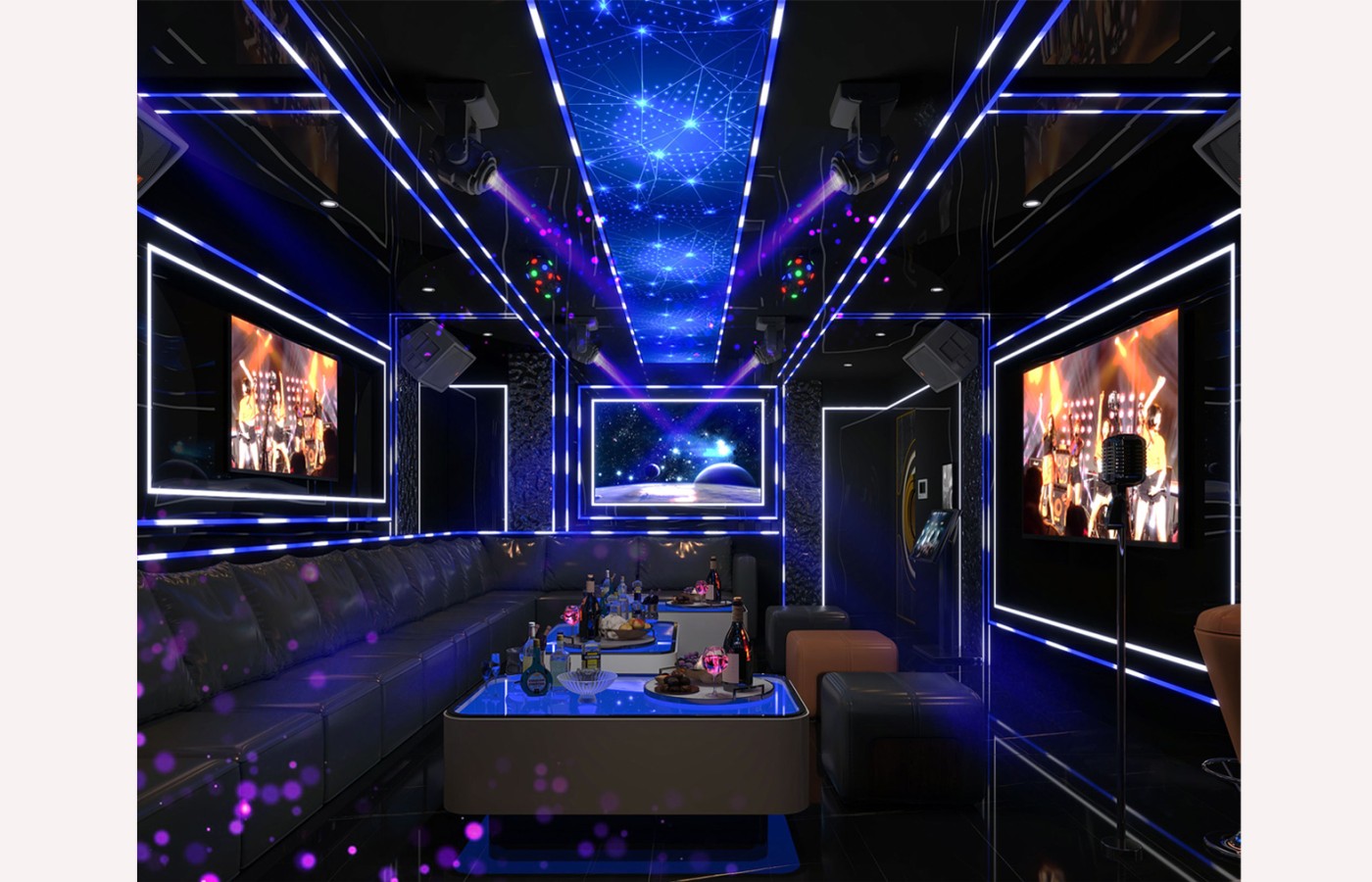 INTERIOR - KTV 1ST ROOM VIP 101, 102, 103 - LAS VEGAS SUN CASINO - BLOCK D